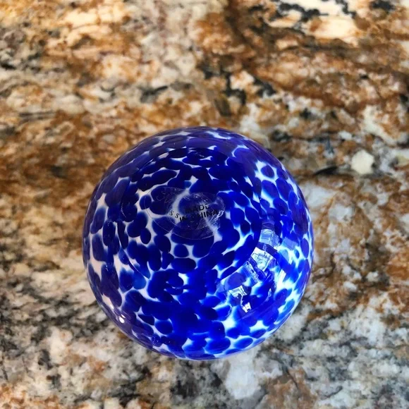 Blue and White Glass Perfume Bottle-EUC - Picture 4 of 7